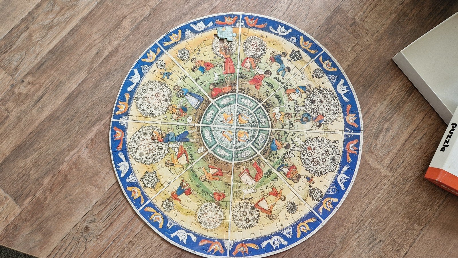 Vintage. UNICEF PUZZEL 199 stukjes, Verzenden, Minder dan 500 stukjes, Gebruikt
