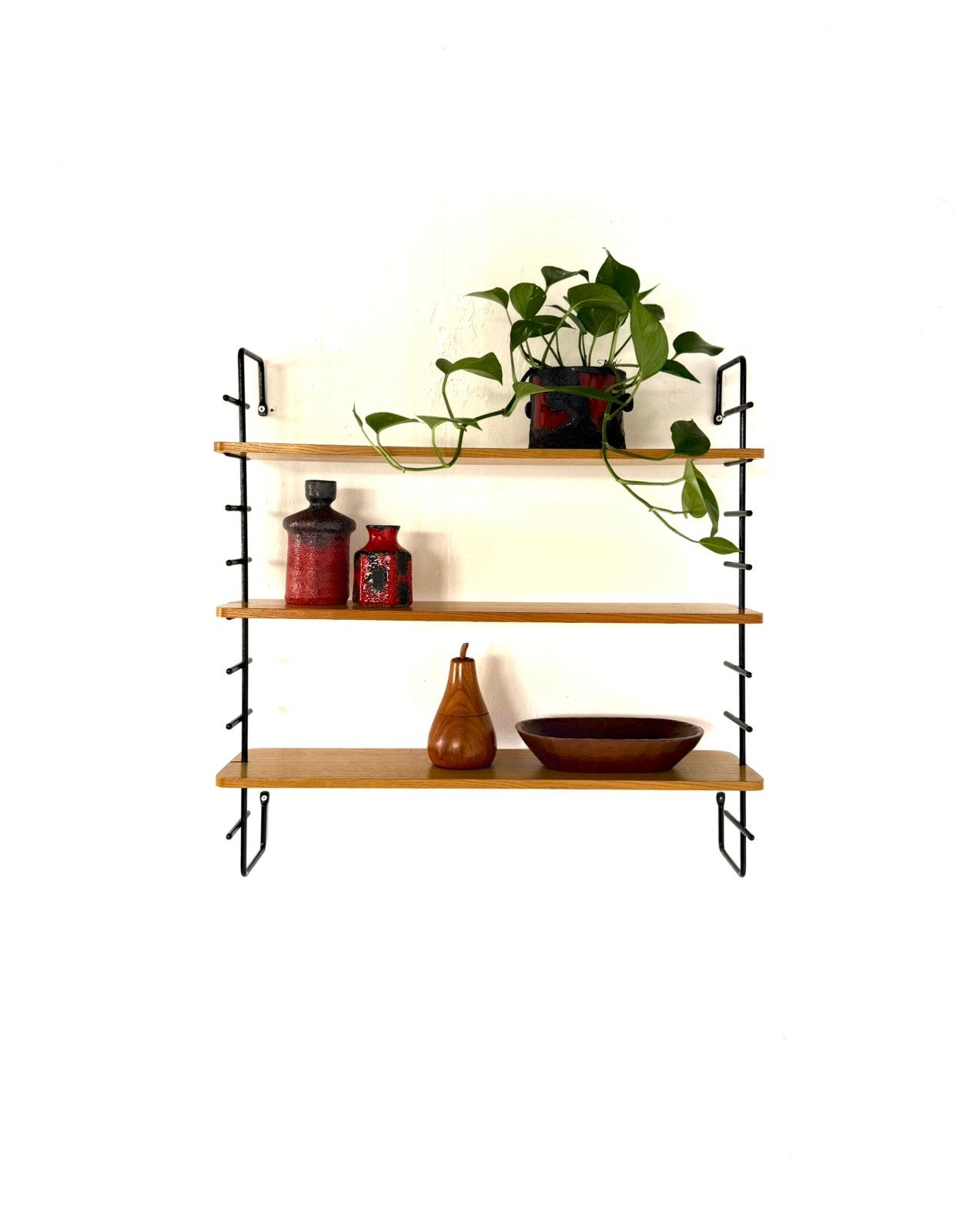 Vintage beukenhouten wandrek, WHB Germany ‘60, Ophalen of Verzenden, WHB Germany, WHB Germany, Gebruikt