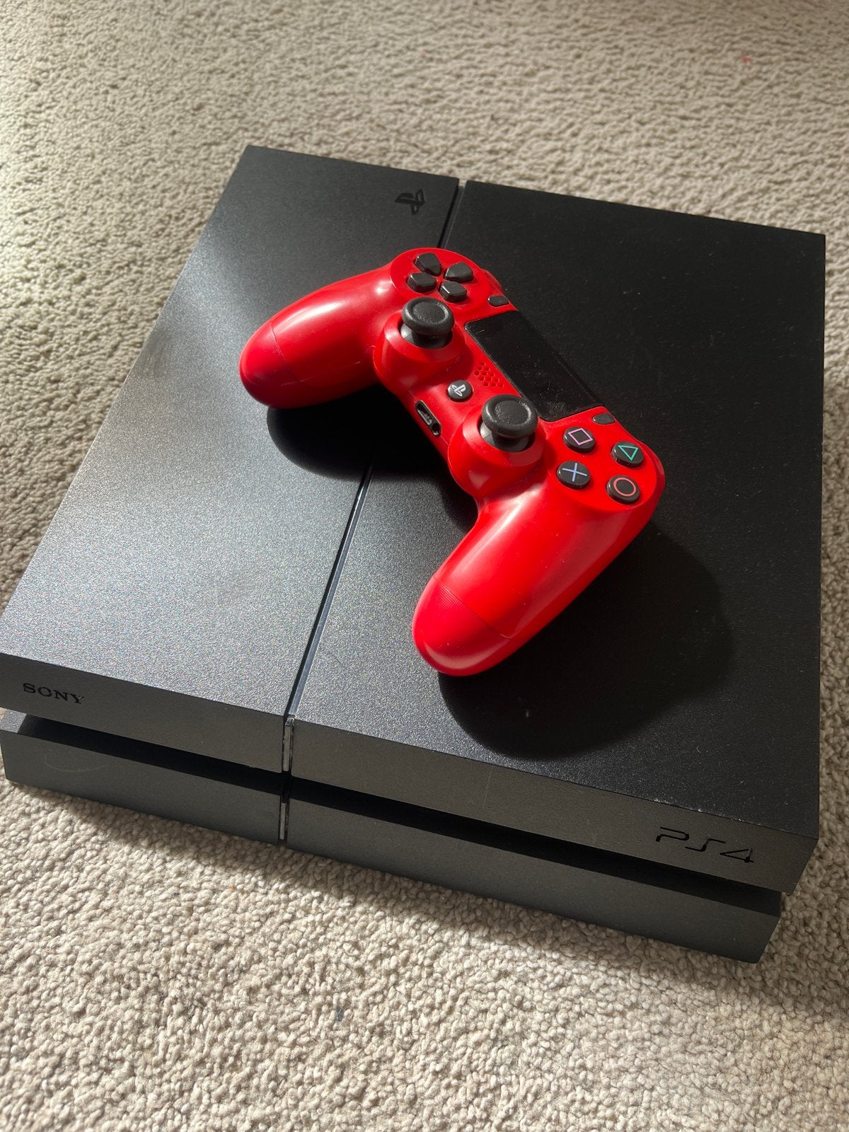 Sony PlayStation 4 (PS4) met rode controller, Ophalen of Verzenden, Met 1 controller, Original, 500 GB