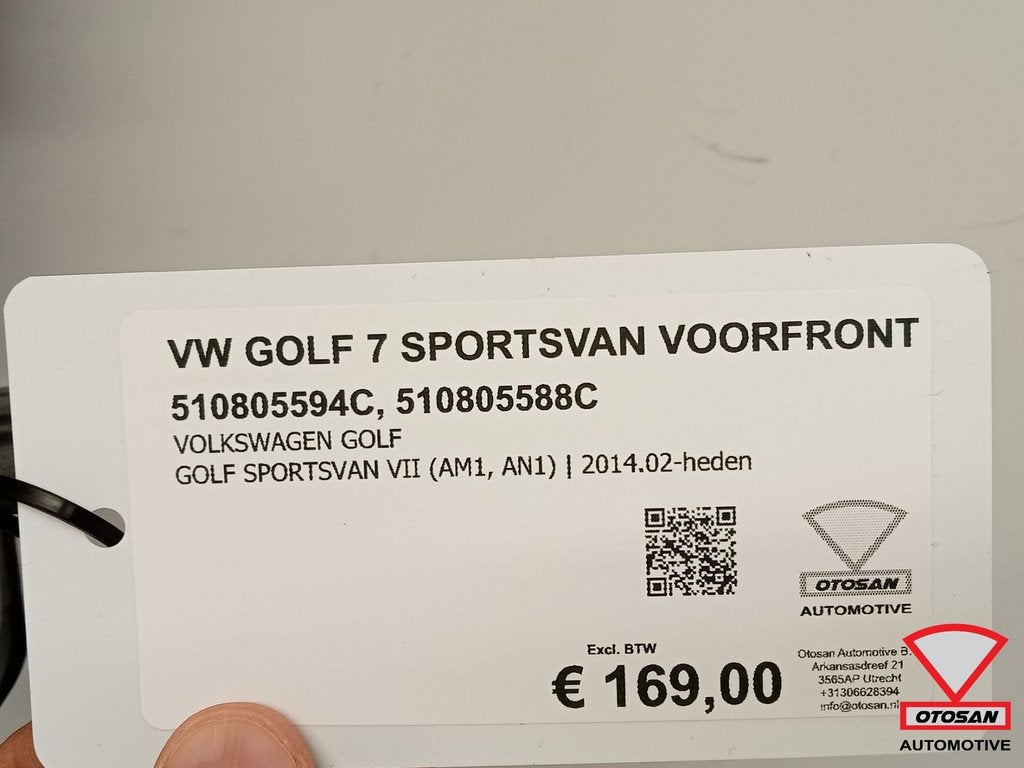 VW Golf 7 Sportsvan Voorfront Front TSI 510805588C, Auto-onderdelen, Gebruikt, Volkswagen, Volkswagen AG, Berliner Ring 2
38440  Wolfsburg, DE