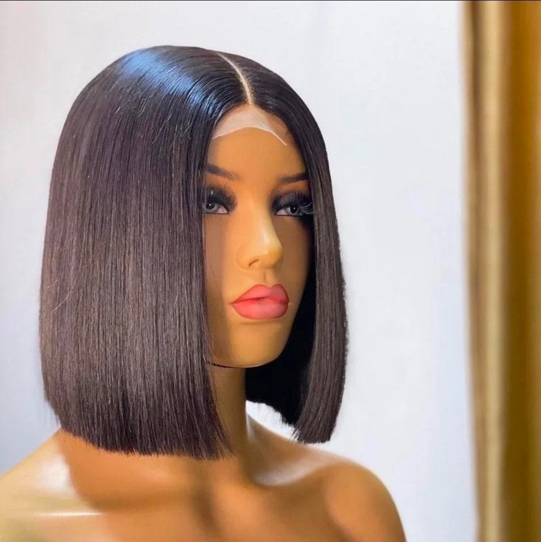 10 inch Vietnam bonstraight bob wig 100% menselijke haar, Ophalen of Verzenden, Nieuw, Pruik of Haarverlenging