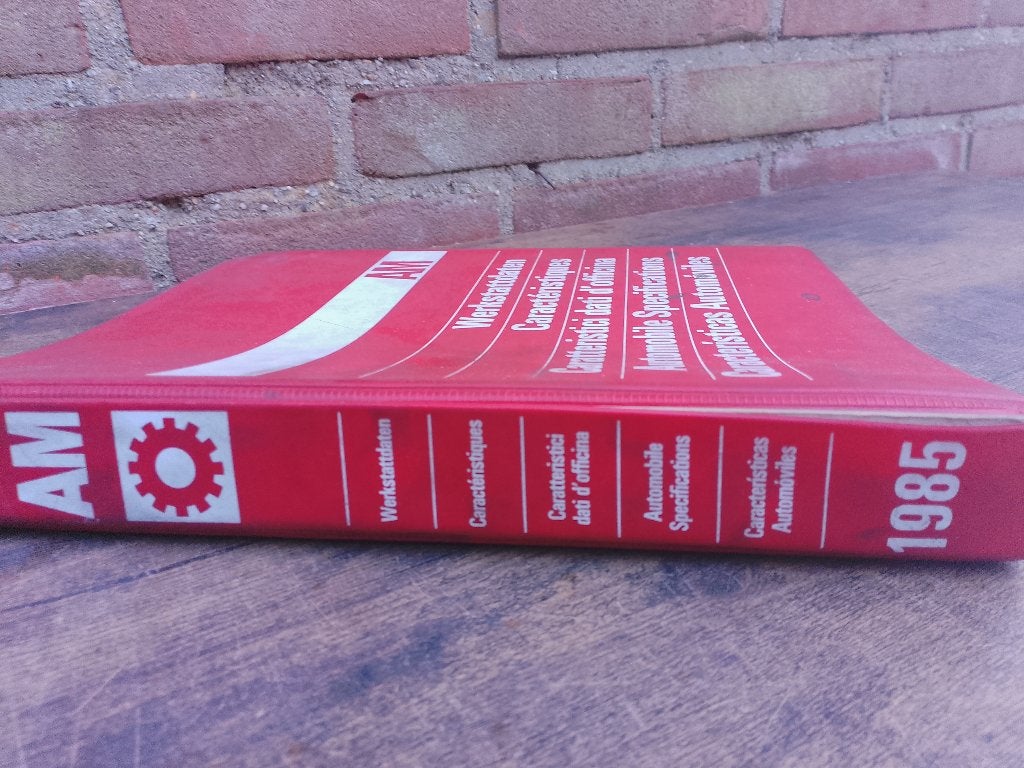 AM Handleiding werkplaatsgegevens/instellingen auto's 1985, Ophalen of Verzenden, Gelezen, Algemeen
