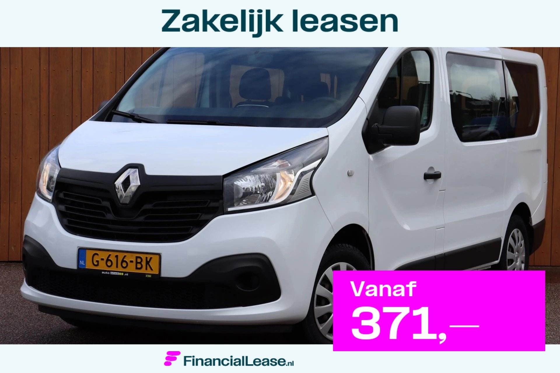 Renault Trafic Passenger 1.6 dCi 88kw Zen 9-persoons 15163,-, 12 maanden, Gebruikt, Euro 6, 255 €/maand