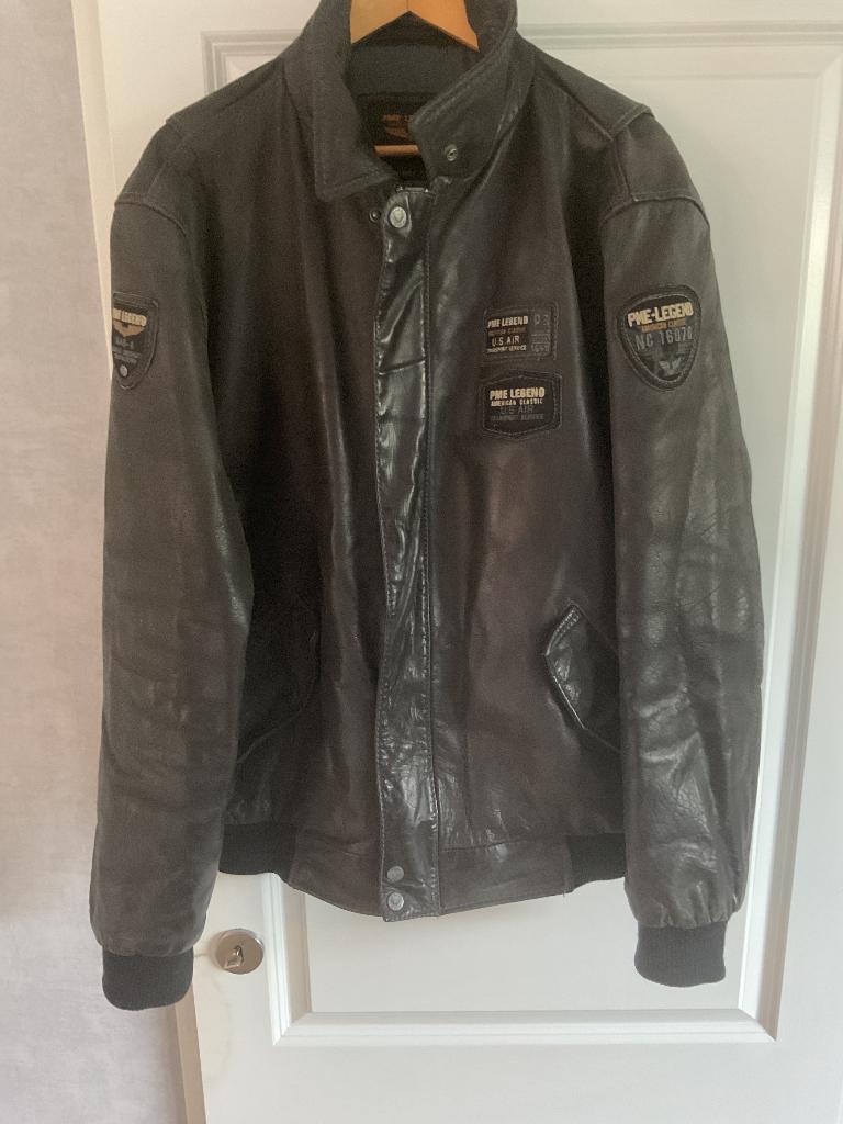 P.M.E. Legend donker bruin lederen bomberjack, Kleding | Heren, Bruin, Overige maten, Ophalen of Verzenden, Pme Legend