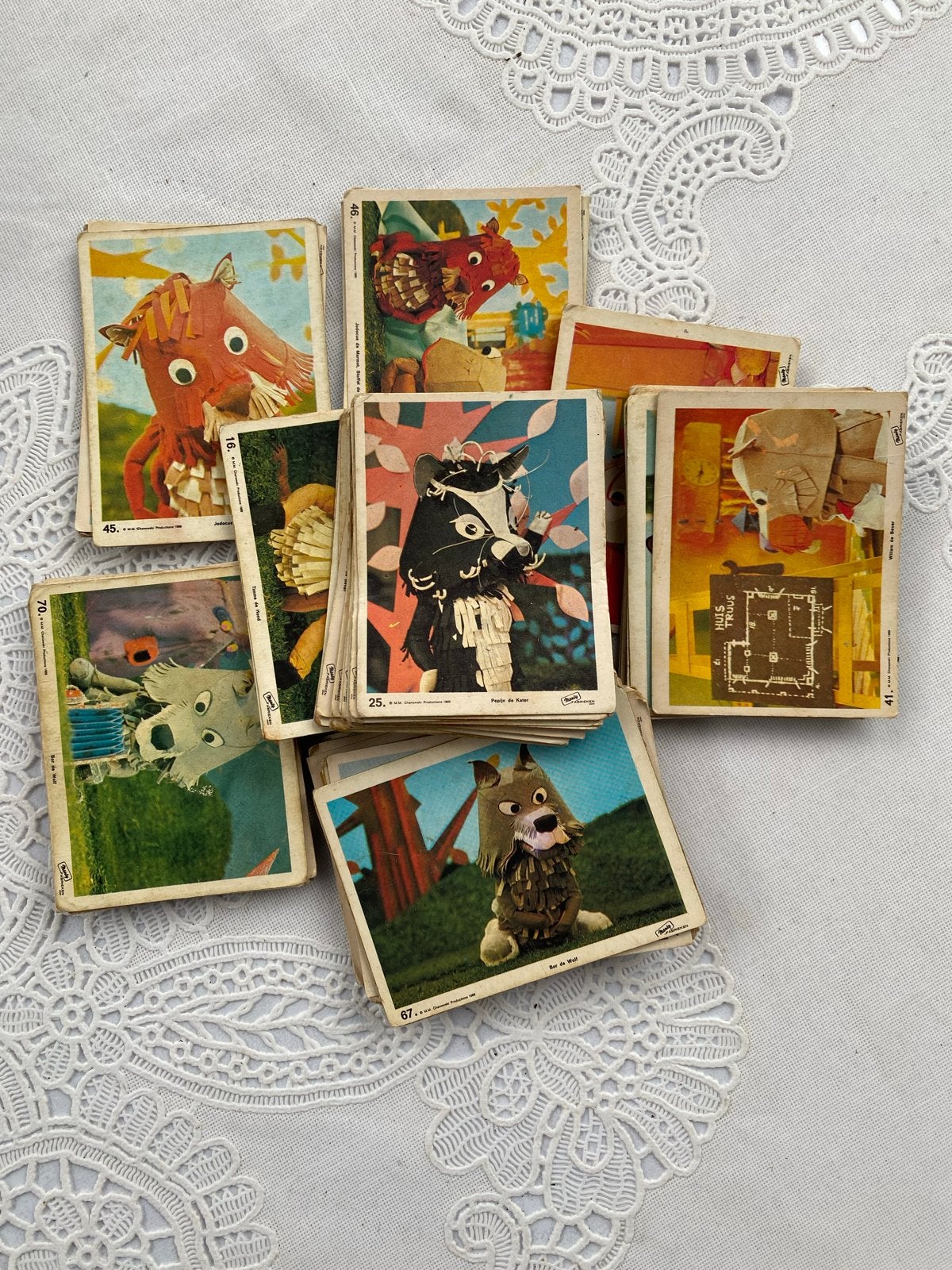 Vintage Plaatjes/Stickers - Fabeltjeskrant kaartjes, Hobby en Vrije tijd, Stickers en Plaatjes, Ophalen, Gebruikt, Stickers en Plaatjes