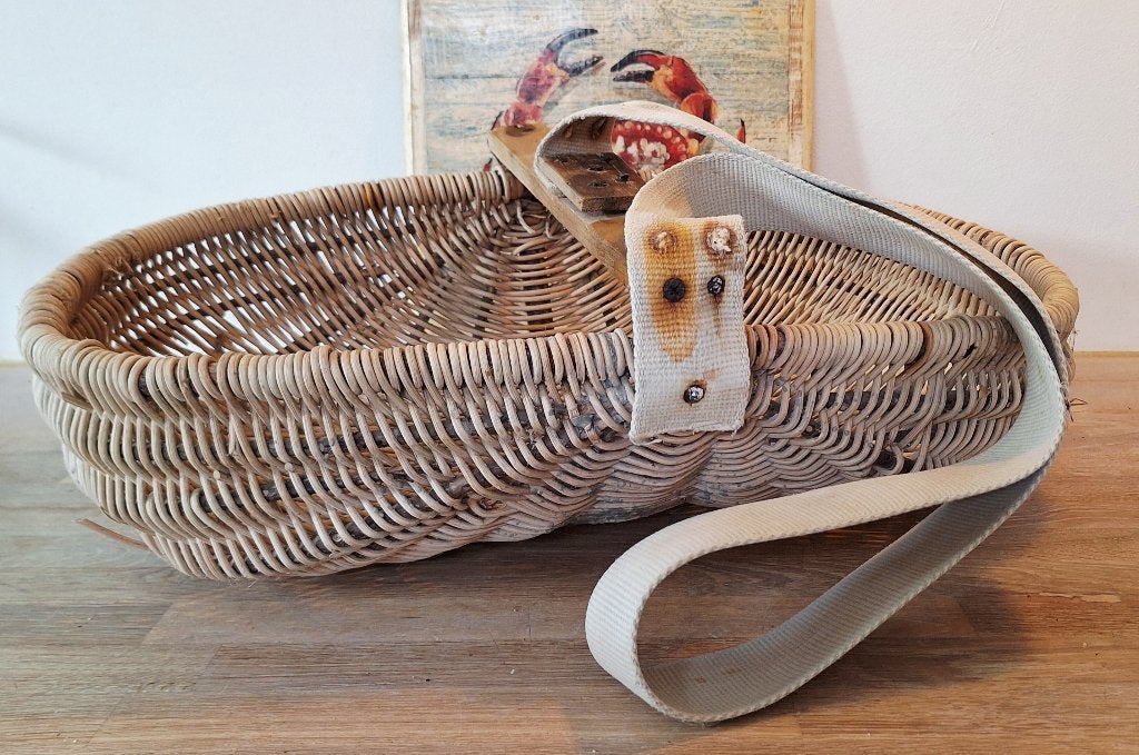 Authentieke Normandische vismand, Panier de pêche Normand, Ophalen of Verzenden