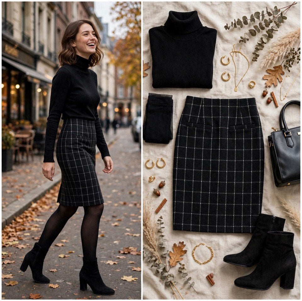 Sandwich rok zwart met ruitpatroon - Maat XS, Kleding | Dames, Zwart, Ophalen of Verzenden, Zo goed als nieuw, Maat 34 (XS) of kleiner