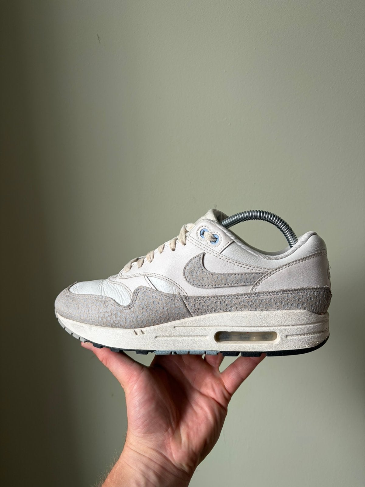 Nike Air Max 1 Safari Summit White / 42,5, Kleding | Heren, Wit, Ophalen of Verzenden, Sneakers of Gympen, Zo goed als nieuw