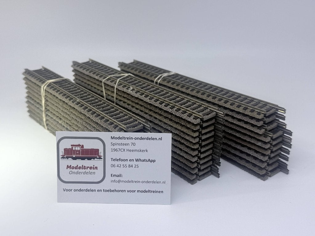 Fleischmann 6101 - 90 stuks rechte rails, Hobby en Vrije tijd, Modeltreinen | H0, Gebruikt, Gelijkstroom, Fleischmann, Rails