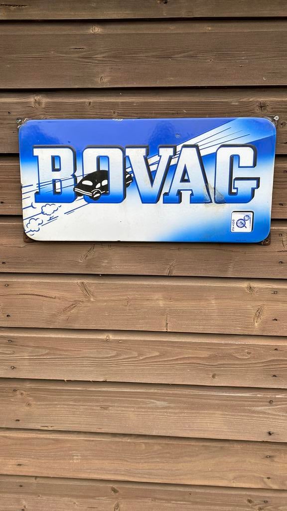 BOVAG emaille, Ophalen of Verzenden, Gebruikt, Reclamebord