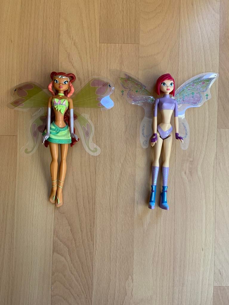 Winx Club Figuurtjes Layla en Tecna, Ophalen of Verzenden, Zo goed als nieuw, Fashion Doll