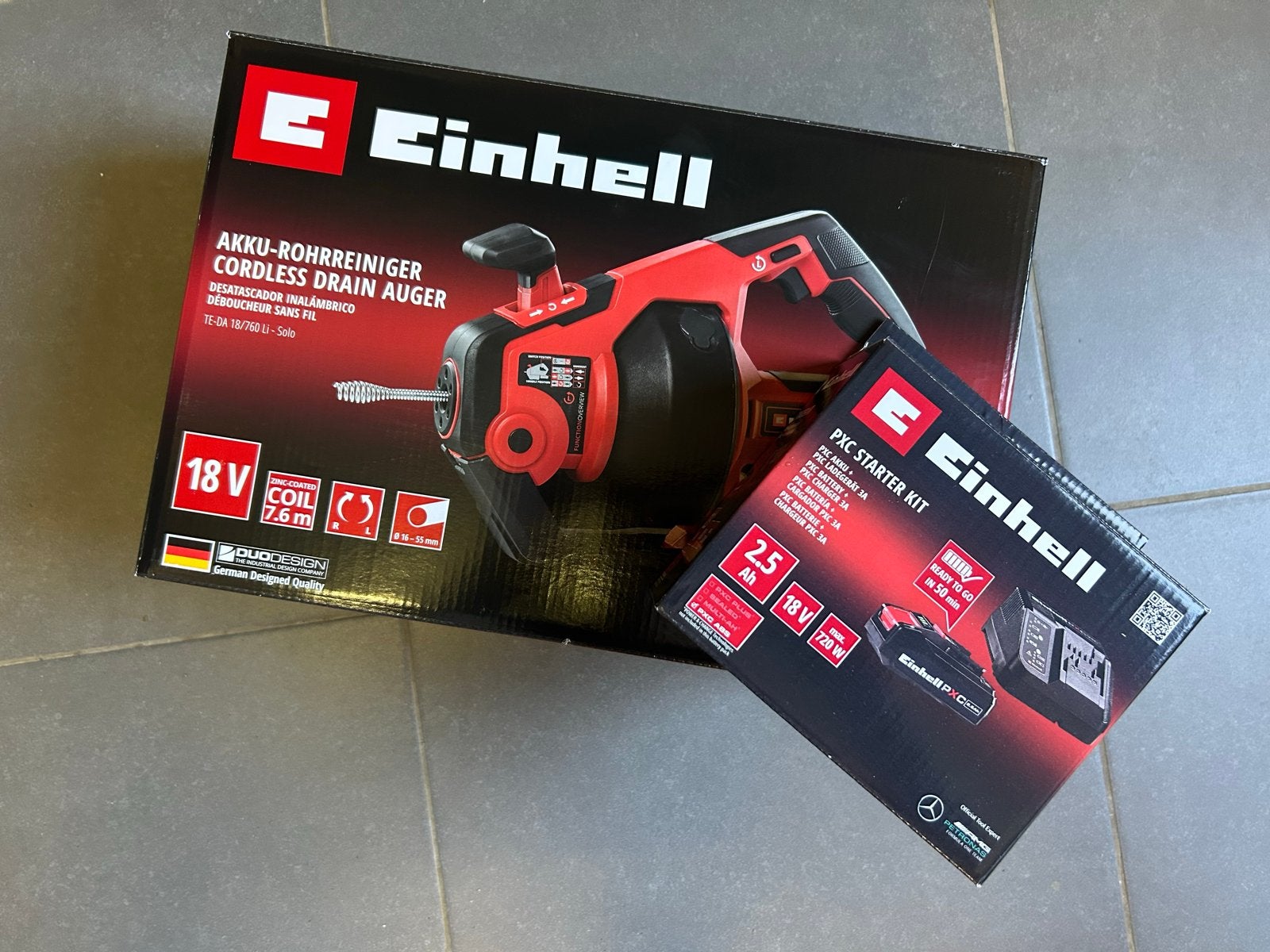 Einhell Accu-rioolreiniger met PXC Starter Kit, Doe-het-zelf en Verbouw, Ophalen of Verzenden, Zo goed als nieuw, Overige typen