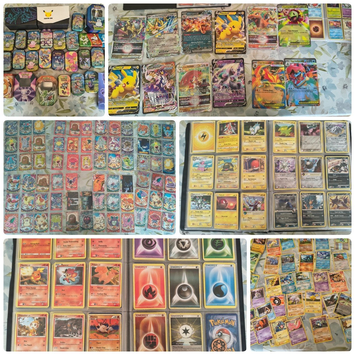 mega partij pokemon items 1000+ cards tins flippos topps, Ophalen, Gebruikt