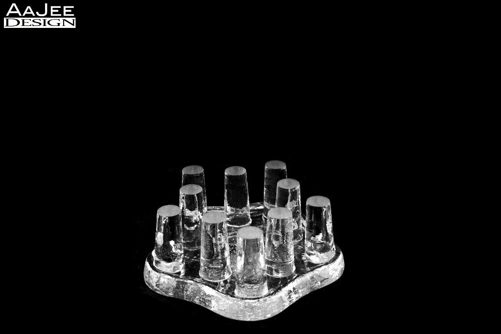 Georgshutte – Brutalist rechaud groot – Theewarmer – 1970's, Overige typen, Ophalen of Verzenden, Gebruikt, Glas