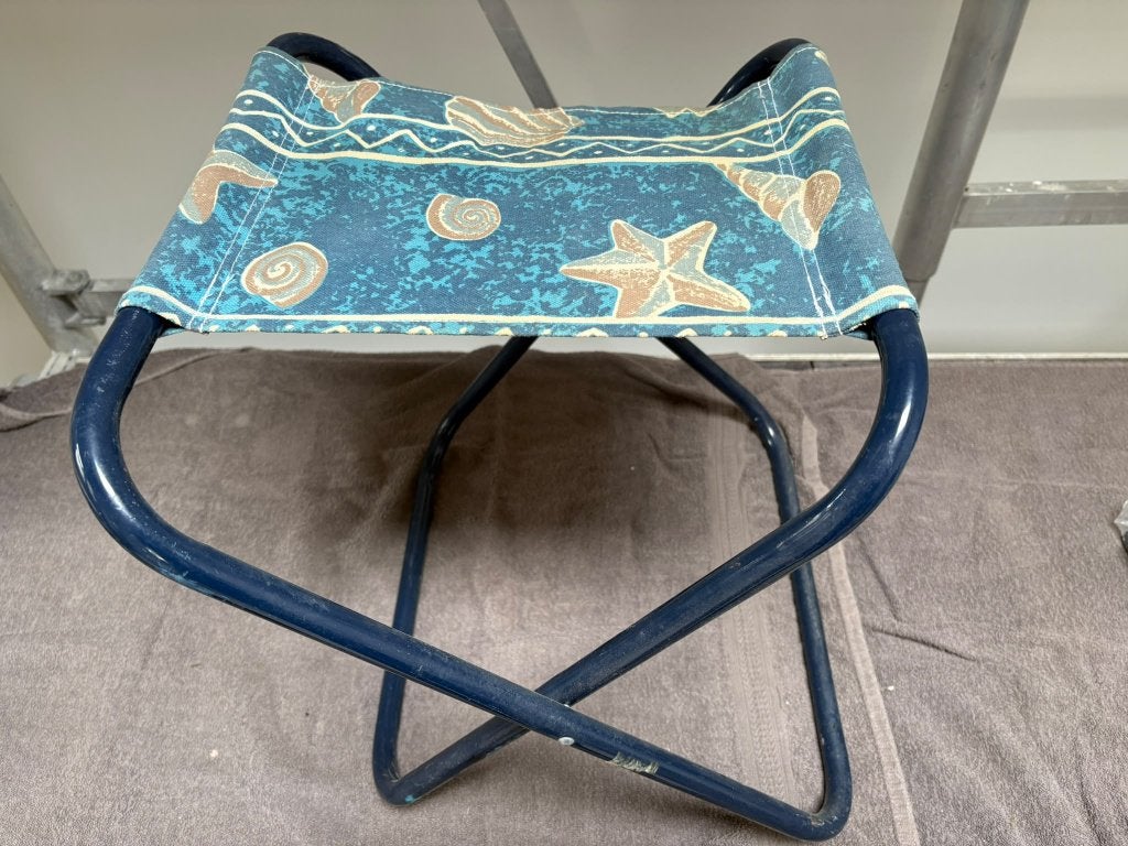 Vissers stoel vintage 43 x 34 x 40 cm, Ophalen of Verzenden, Gebruikt