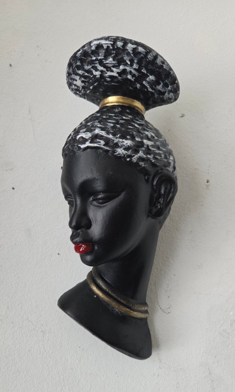 Wandmasker muurkopje jaren 60 21cm, Verzamelen, Beelden en Beeldjes, Ophalen of Verzenden, Gebruikt, Dier