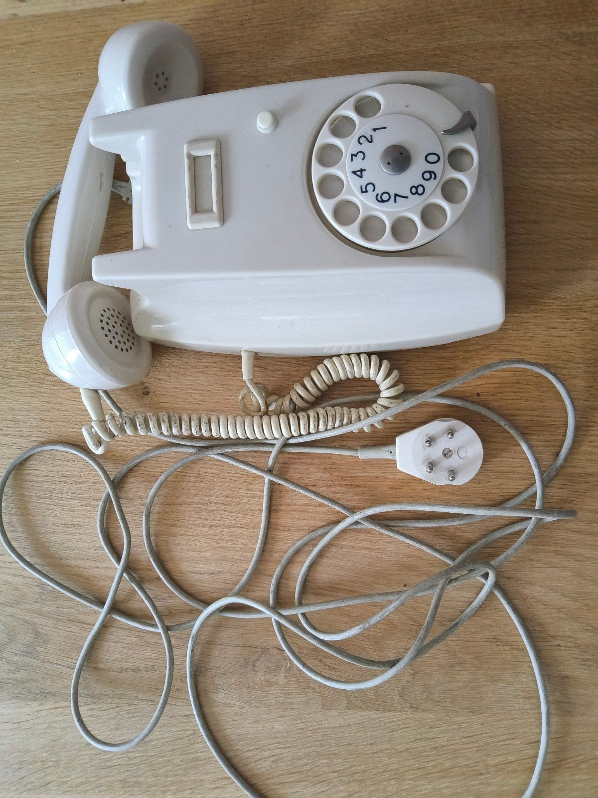 Vintage PTT wandtelefoon met draaischijf, Ophalen of Verzenden, Gebruikt, Met draaischijf