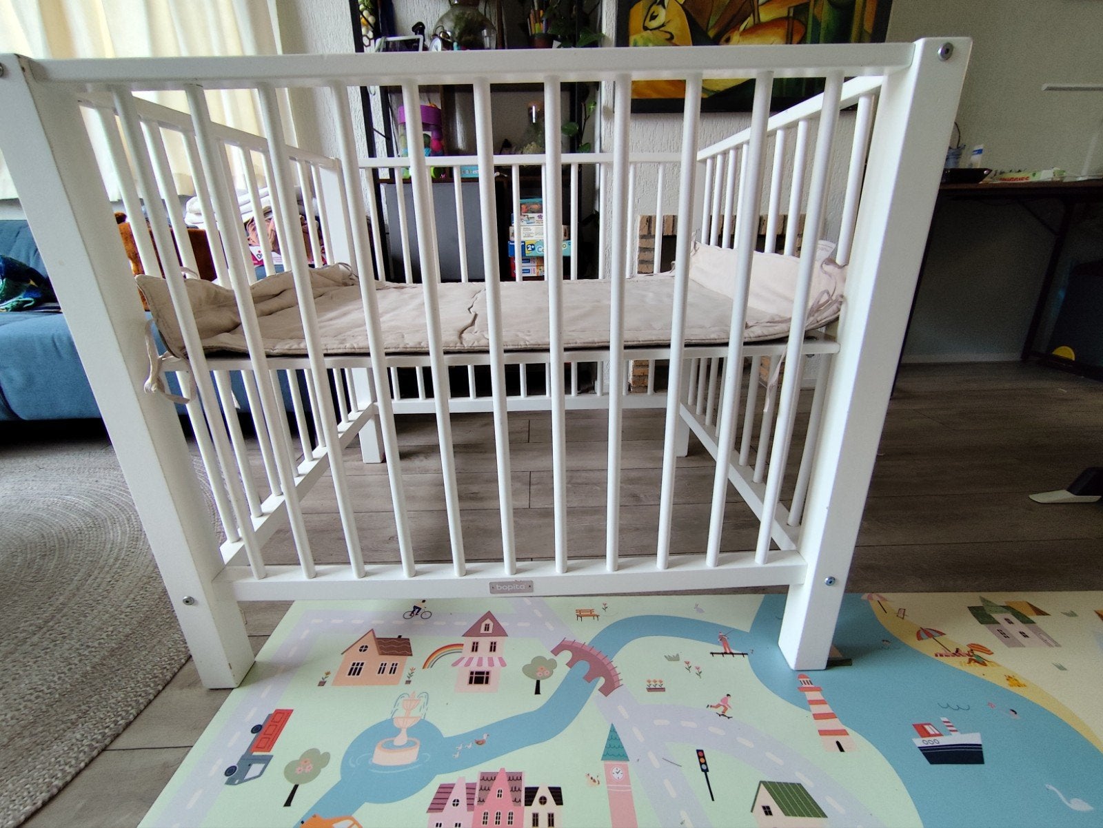 Bopita box wit - 95x81x81 cm, Ophalen, Zo goed als nieuw, Rechthoekig, Boxkleed
