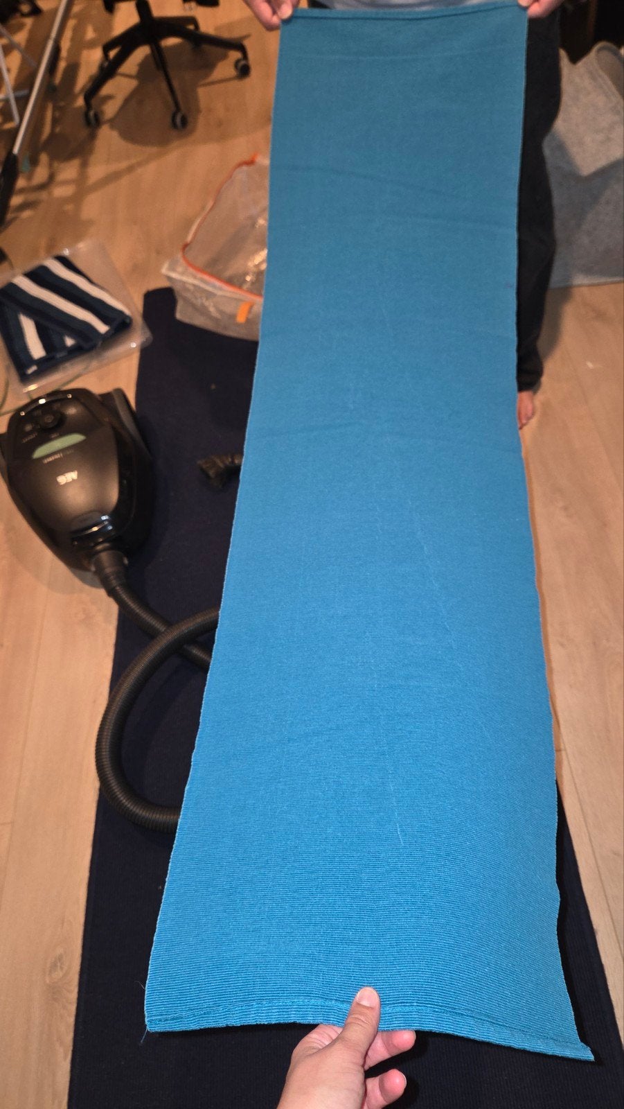 IKEA Tafellopers Petrol Blauw (4x) & Grijs (2x) - 33x127 cm, Ophalen, Zo goed als nieuw, Katoen, Tafelloper