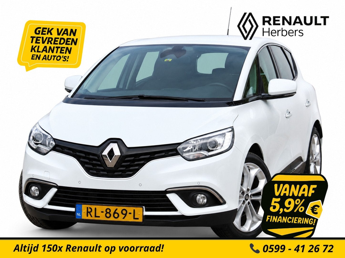 Renault Scénic 1.2 TCe Zen AIRCO / NAVI / PDC / TREKHAAK, Voorwielaandrijving, Stof, Gebruikt, Euro 6
