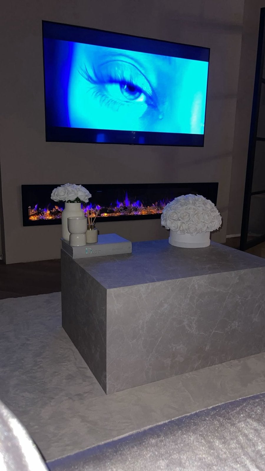 Marmeren stijl salon tafel, Huis en Inrichting, Ophalen, 50 tot 100 cm, Zo goed als nieuw, Minder dan 100 cm