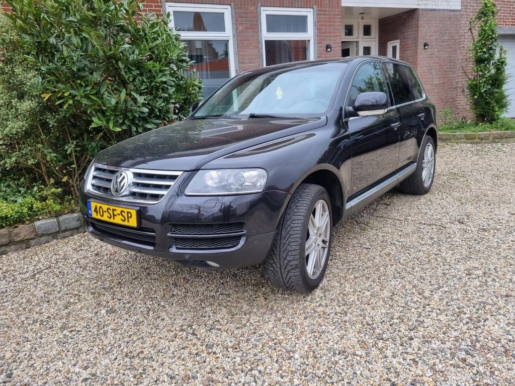 Volkswagen Touareg 4.2 V8 228KW 4MOTION AUT 2003 Zwart, Auto's, Volkswagen, Automaat, 4172 cc, 8 cilinders, Zwart