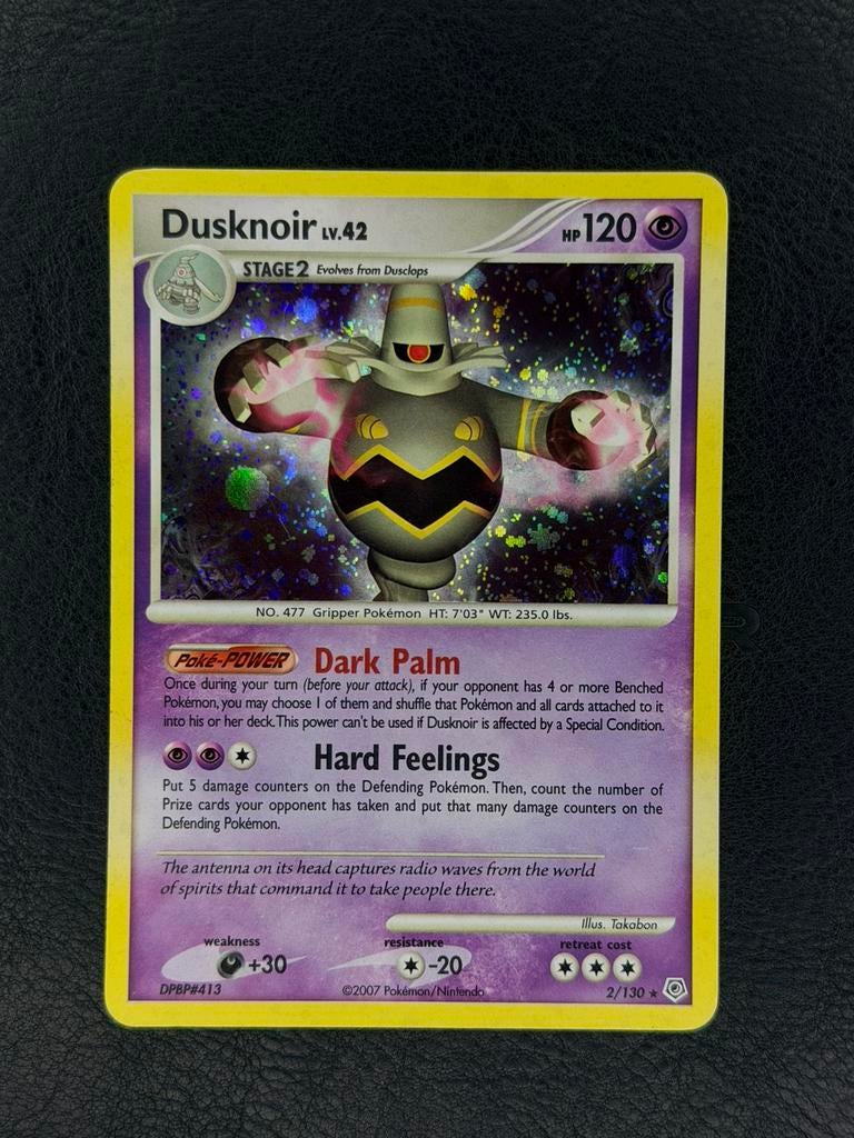 Dusknoir Holo 2/130 Diamond and Pearl, Hobby en Vrije tijd, Ophalen of Verzenden, Zo goed als nieuw, Losse kaart, Foil