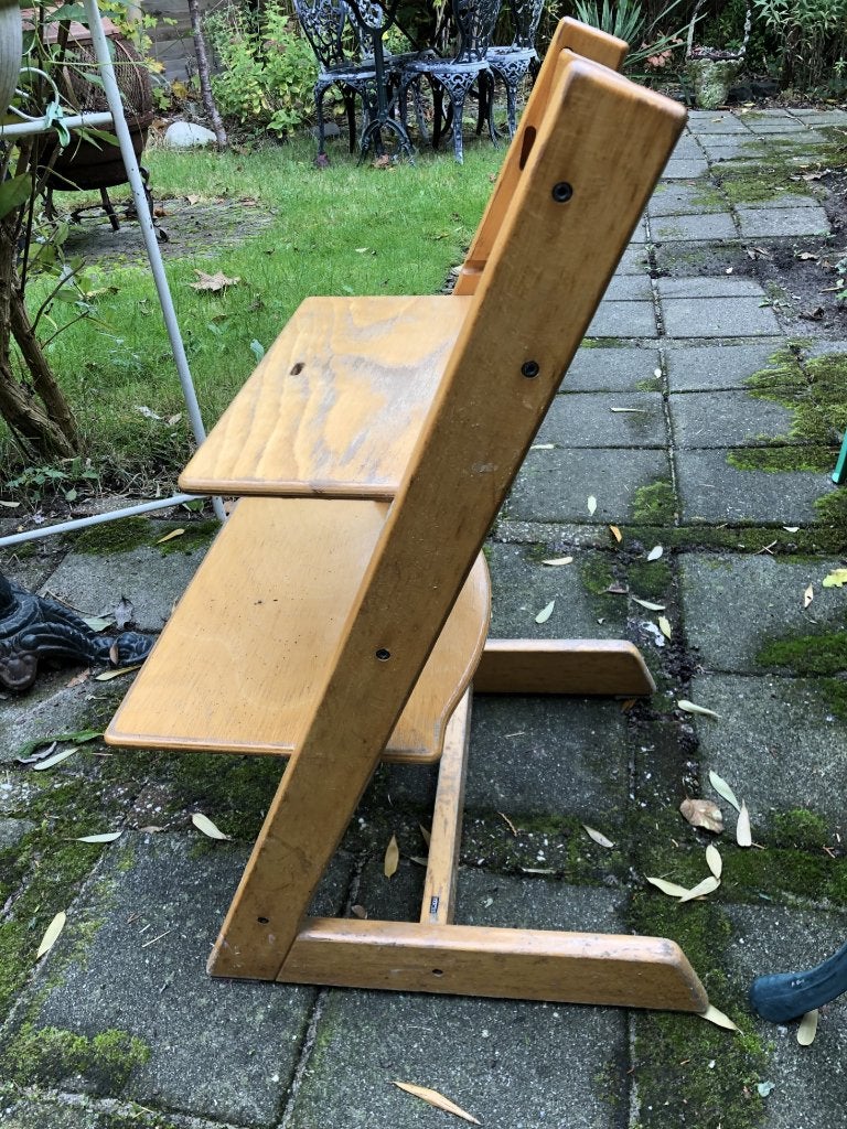 Stokke kinderstoel heeft wel gebruikerssporen, Ophalen, Gebruikt, Meegroeistoel, Aanschuifbaar