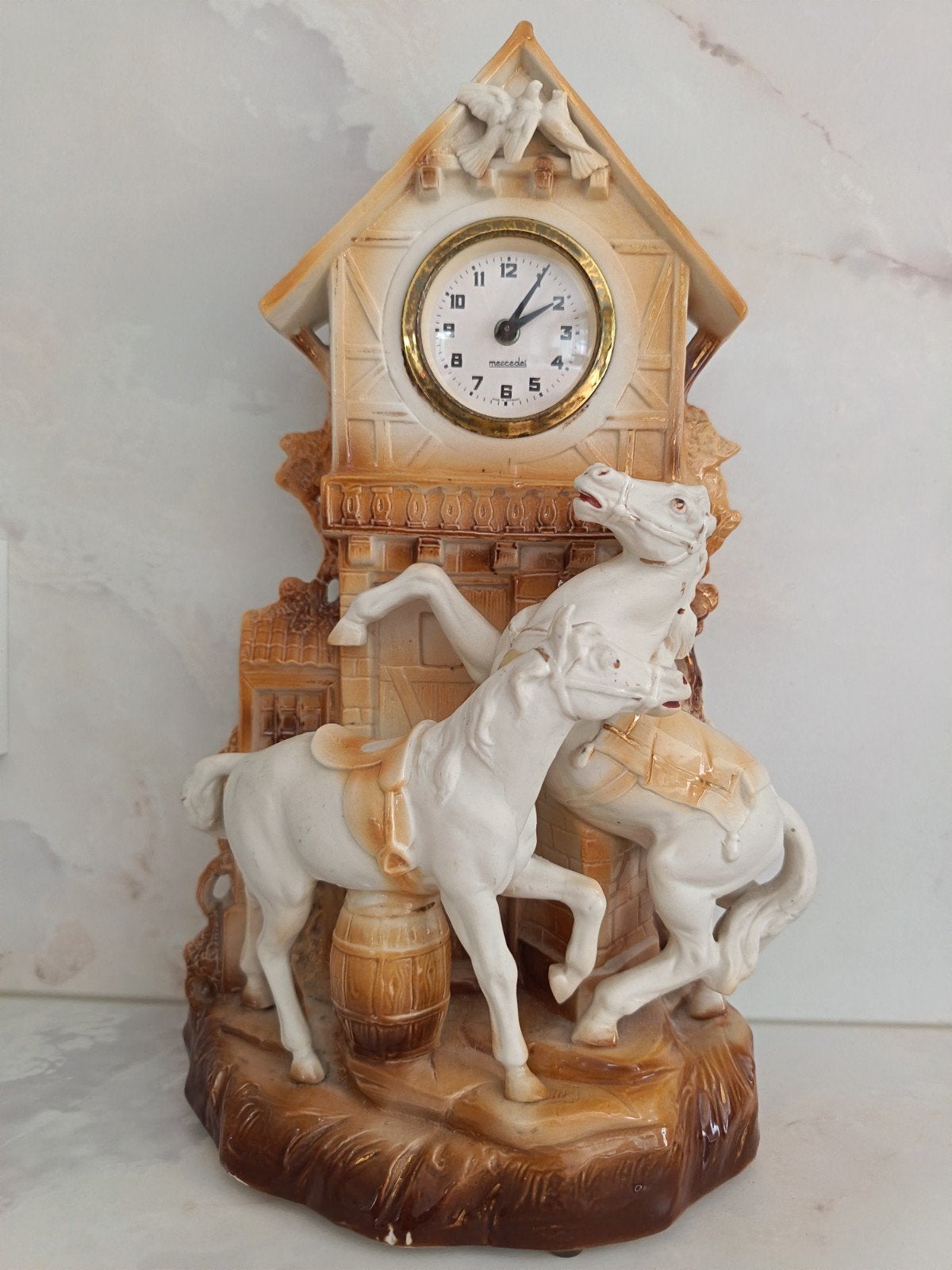 vintage brocante klok Mercedes, Ophalen of Verzenden
