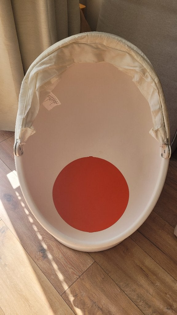 IKEA PS LÖMSK Draaifauteuil, wit/rood, Kinderen en Baby's, Ophalen, Gebruikt, Stoel(en)