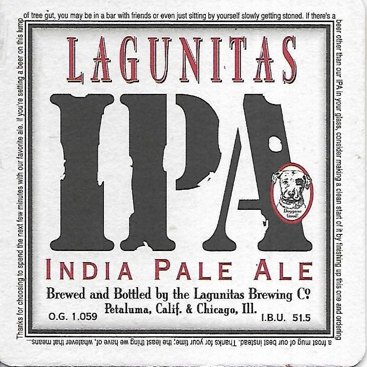 Lagunitas Ipa India pale ale viltje, Verzamelen, Biermerken, Ophalen of Verzenden, Zo goed als nieuw, Viltje(s), Overige merken