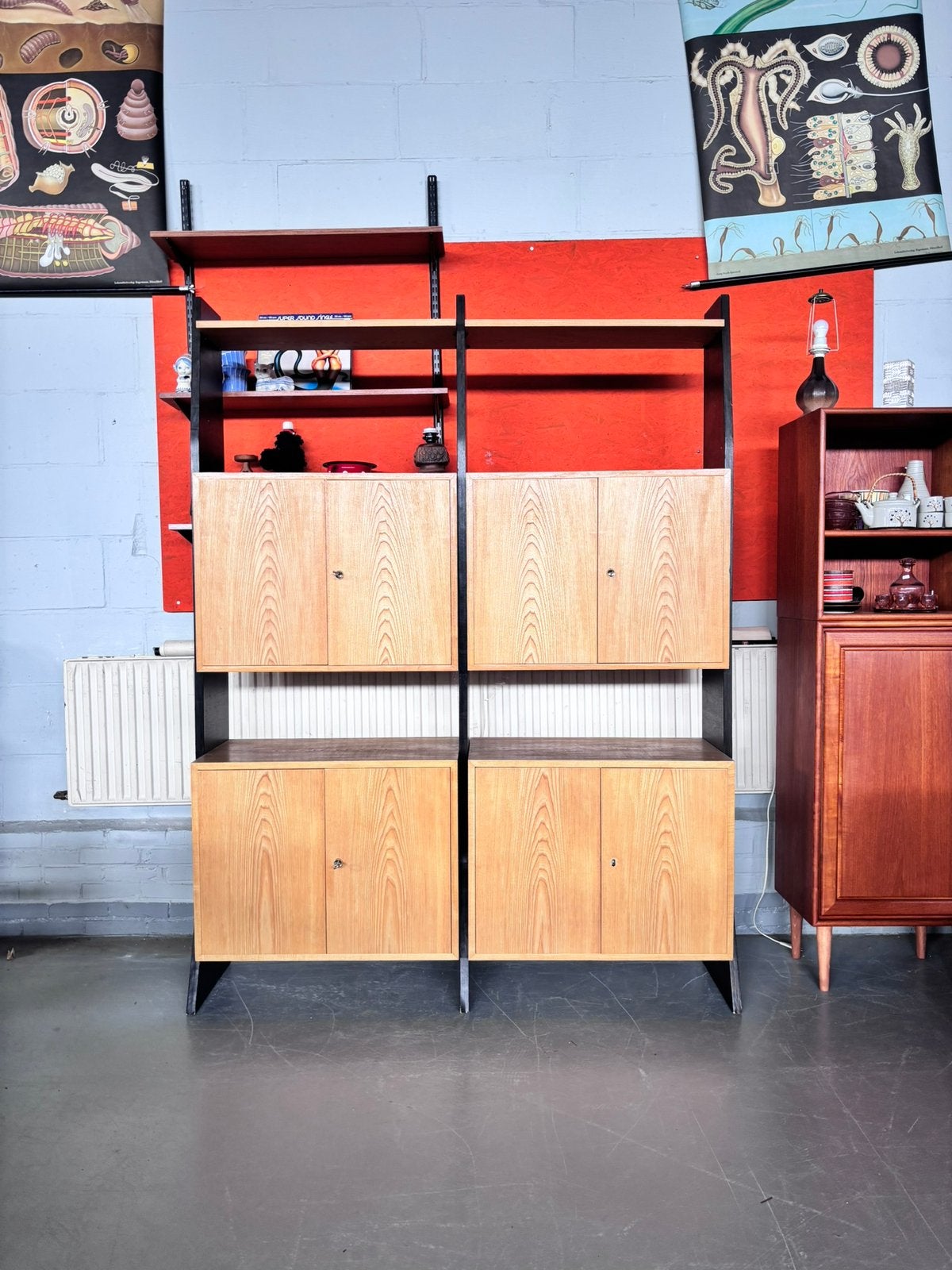 Vintage kast wandkast boekenkast, Ophalen, F, Gebruikt, G