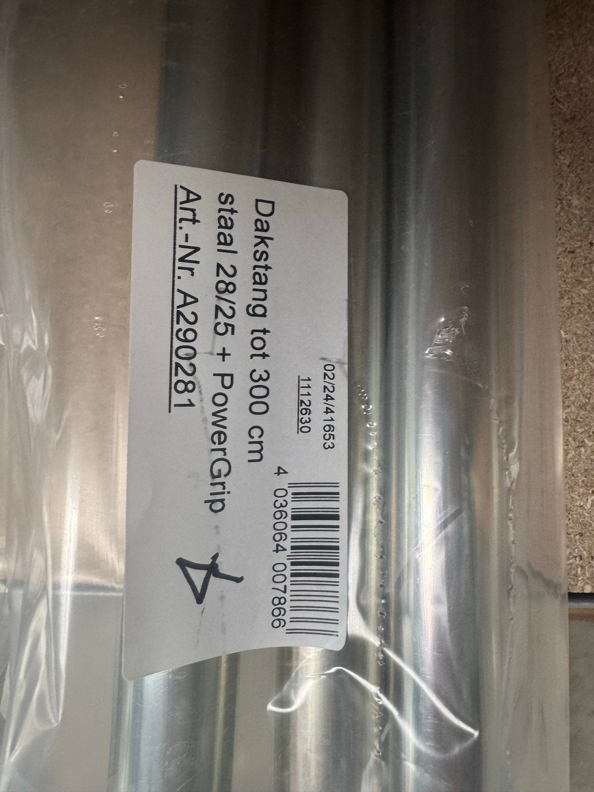 Dakstang tot 300 cm staal 28/25 + PowerGrip, O, O, O, Nieuw