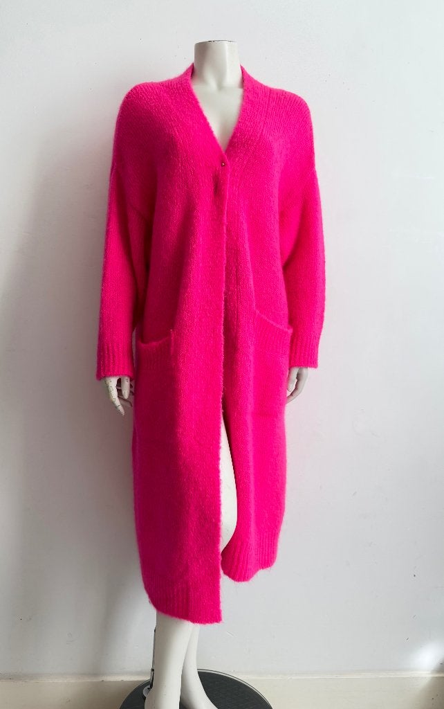 Essentiel Antwerp Oversized Vest - Levendig Roze Mohairmix, Ophalen of Verzenden, Zo goed als nieuw, Roze