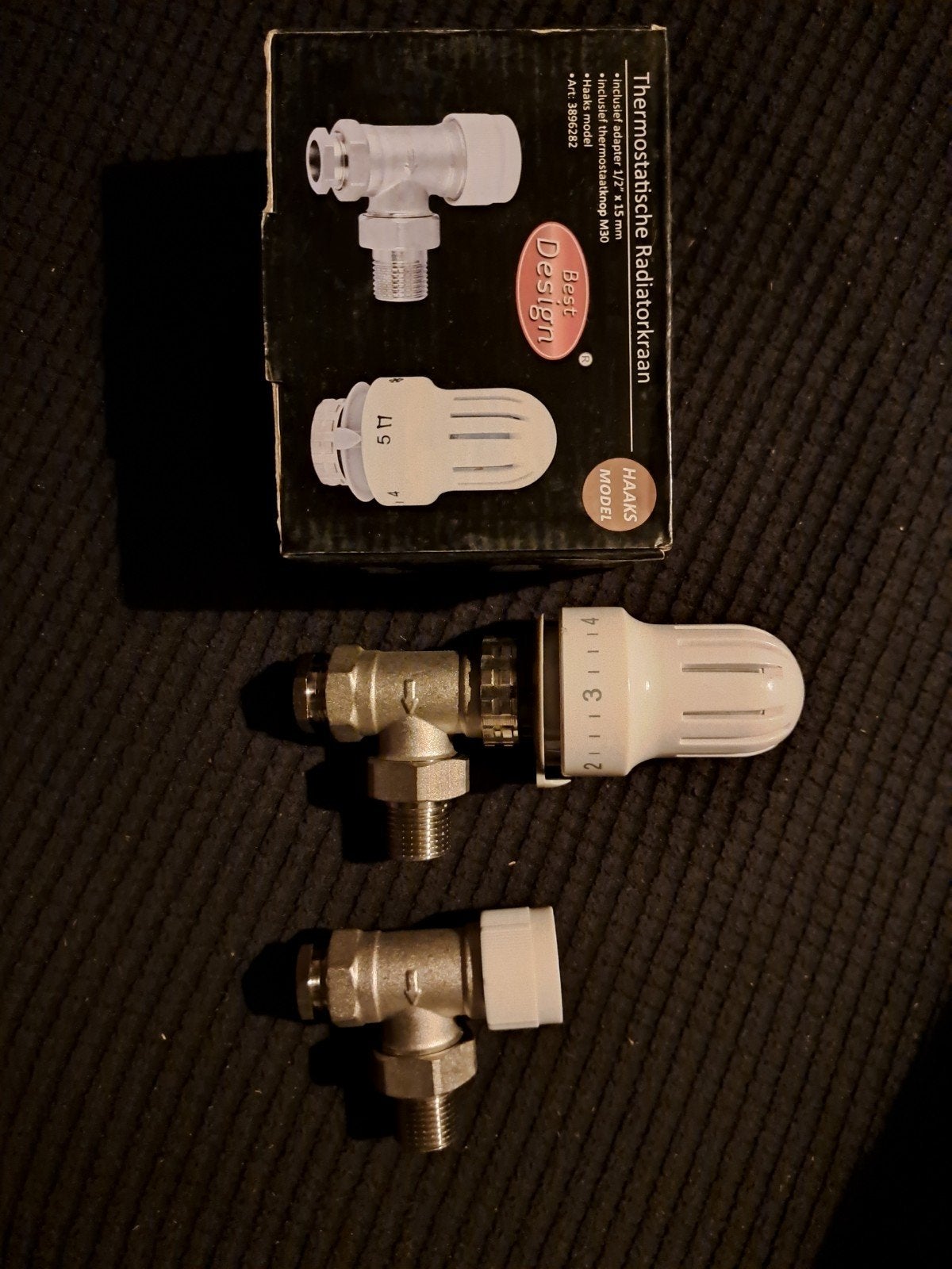 Thermostatische Radiatorkraan - Haaks Model, Minder dan 30 cm, Overige typen, Nieuw, Minder dan 60 cm