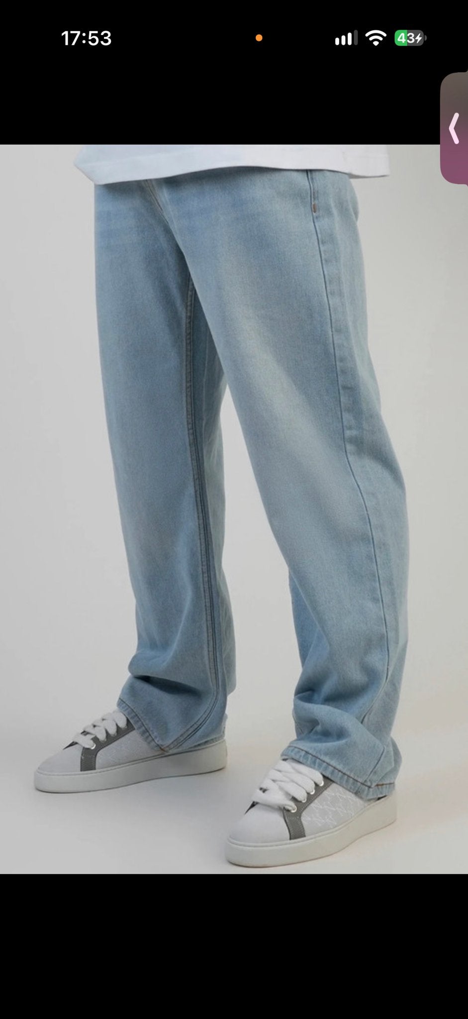 Nieuwe Loszittende Herenbroek Maat 34, Ophalen of Verzenden, Nieuw, Blauw, W33 - W34 (confectie 48/50)