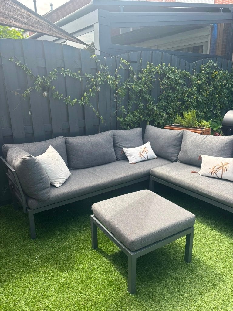 Lounge set | erg goede staat  | incl. hoes antraciet Domani, Ophalen, 5 zitplaatsen, Bank, Aluminium