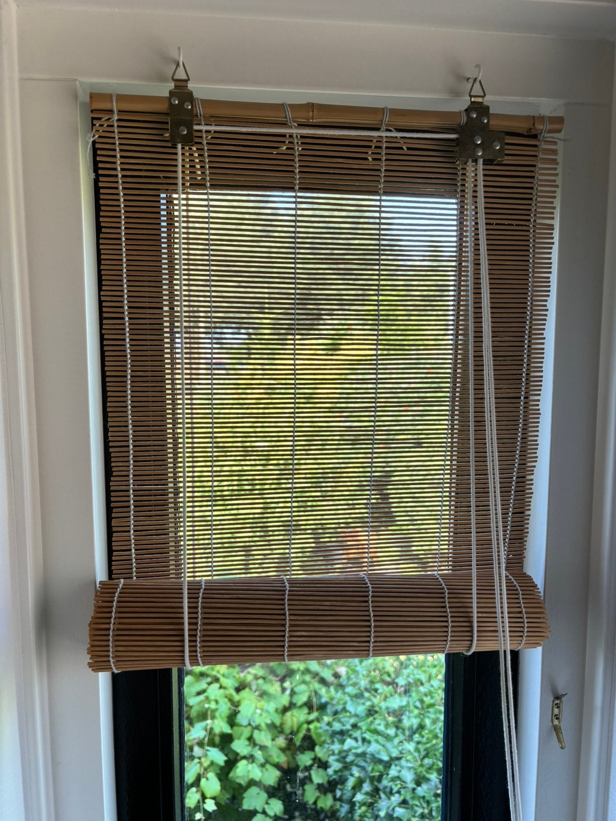 Bamboe rolgordijn, 40 cm breed, Huis en Inrichting, Stoffering | Gordijnen en Lamellen, Ophalen, Zo goed als nieuw, Rolgordijn