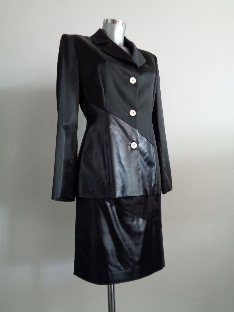 EXTE designer mantelpak, 2-delig, IT44-NL38 nieuw, kaartjes, Kleding | Dames, Maat 38/40 (M), Kostuum of Pak, Zwart, Nieuw