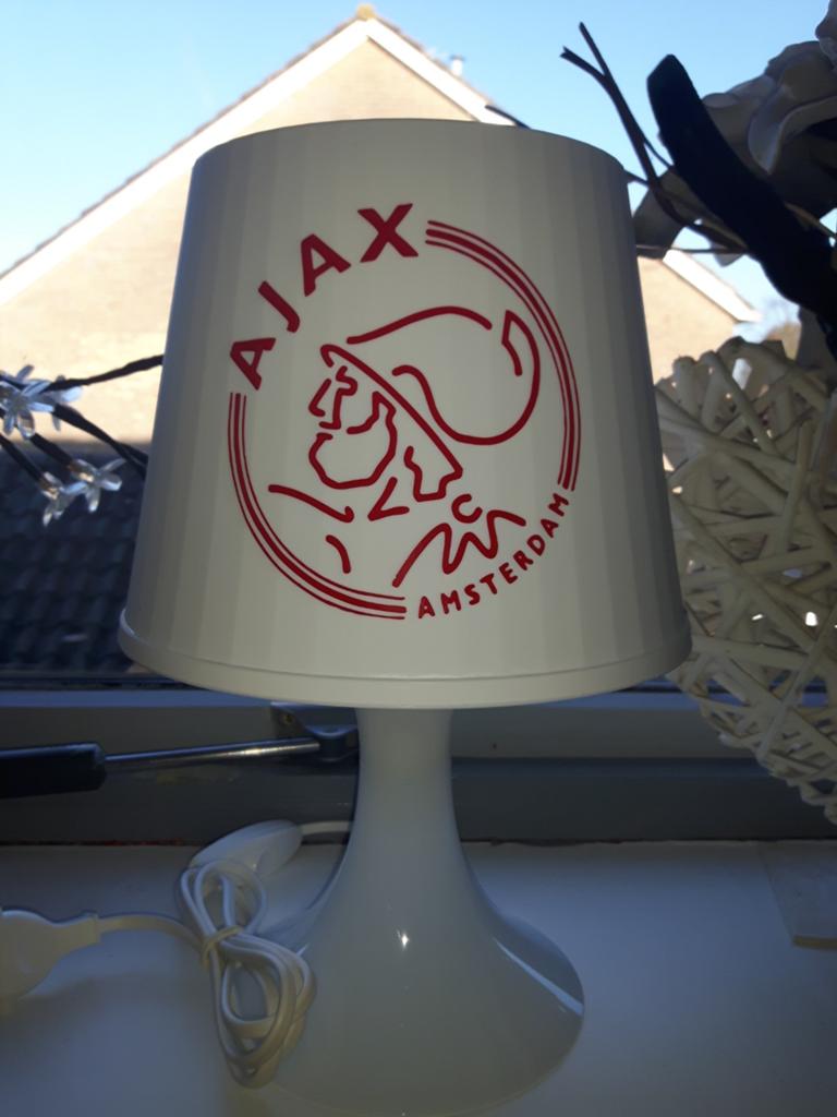 Ajax lamp, kussen of sokken - gepersonaliseerd cadeau, Ophalen of Verzenden, Nieuw, Voetbal, Ajax, Gepersonaliseerd