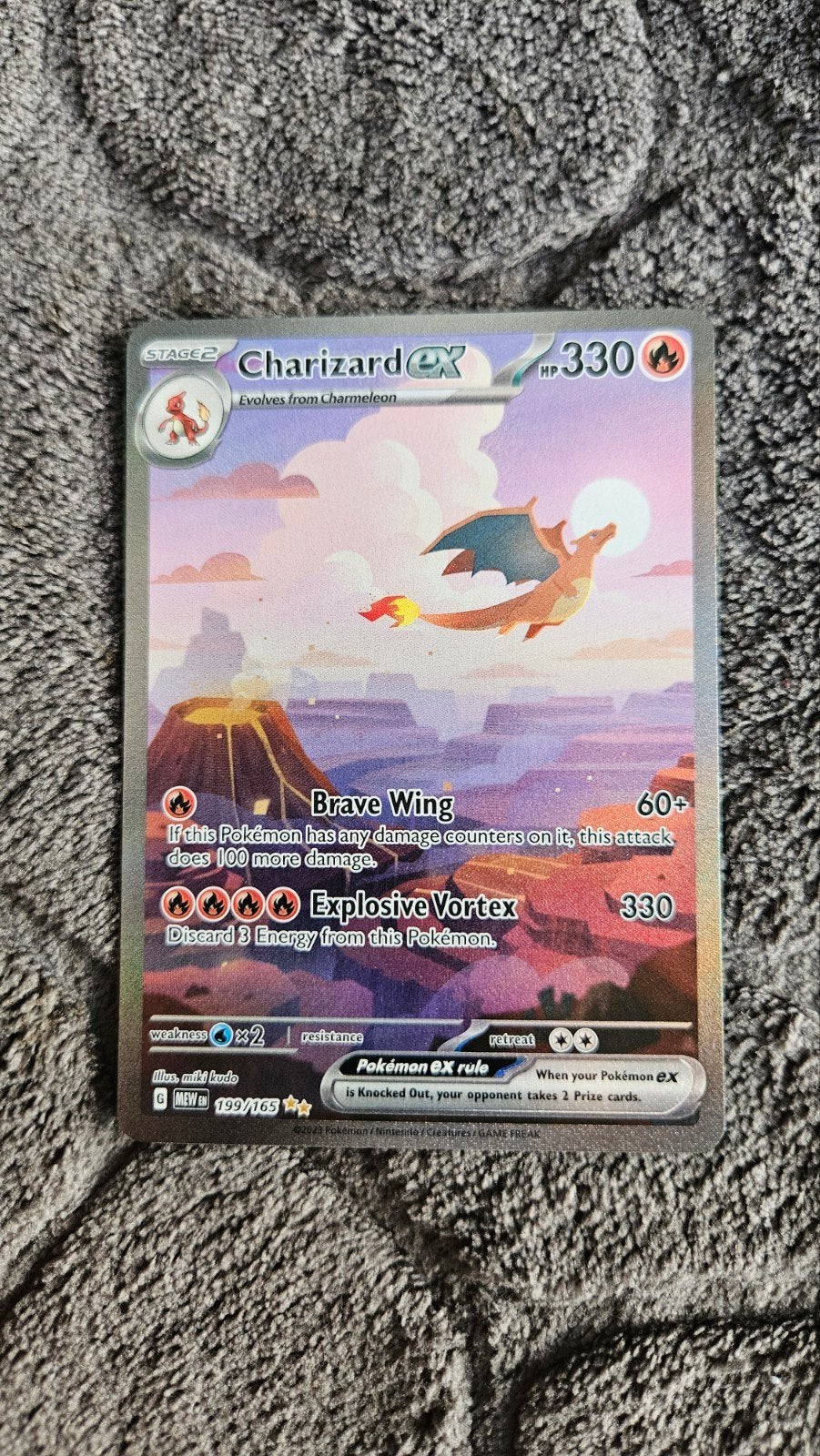 Pokémon Kaart Charizard EX 151 -  199/165, Ophalen of Verzenden, Nieuw