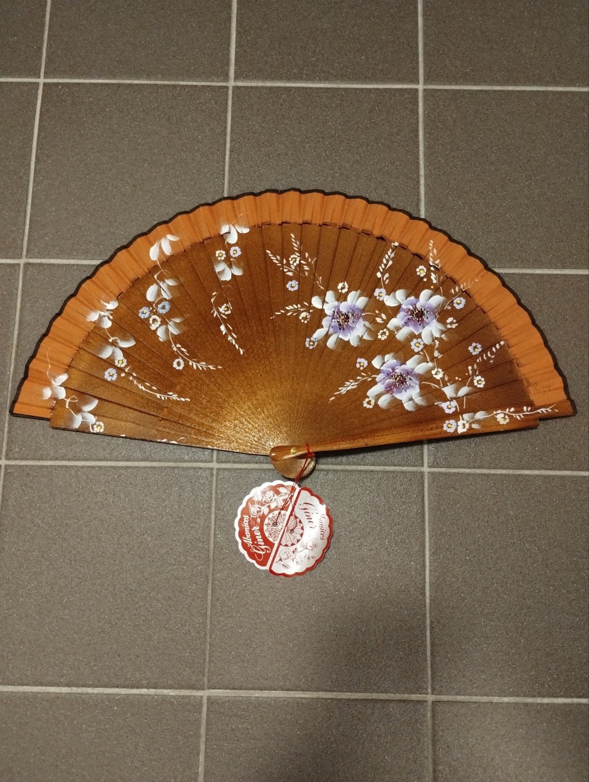 Vintage Spaanse Waaier – Abanicos Giner – Gesigneerd Ricarte, Ophalen of Verzenden