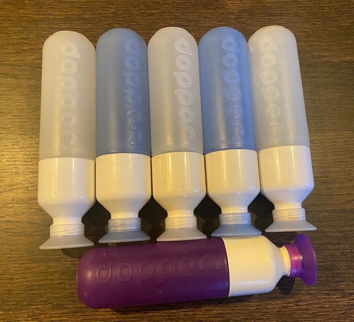 6 MOOIE DOPPER BIDONS / WATERFLESSEN, Ophalen, Zo goed als nieuw