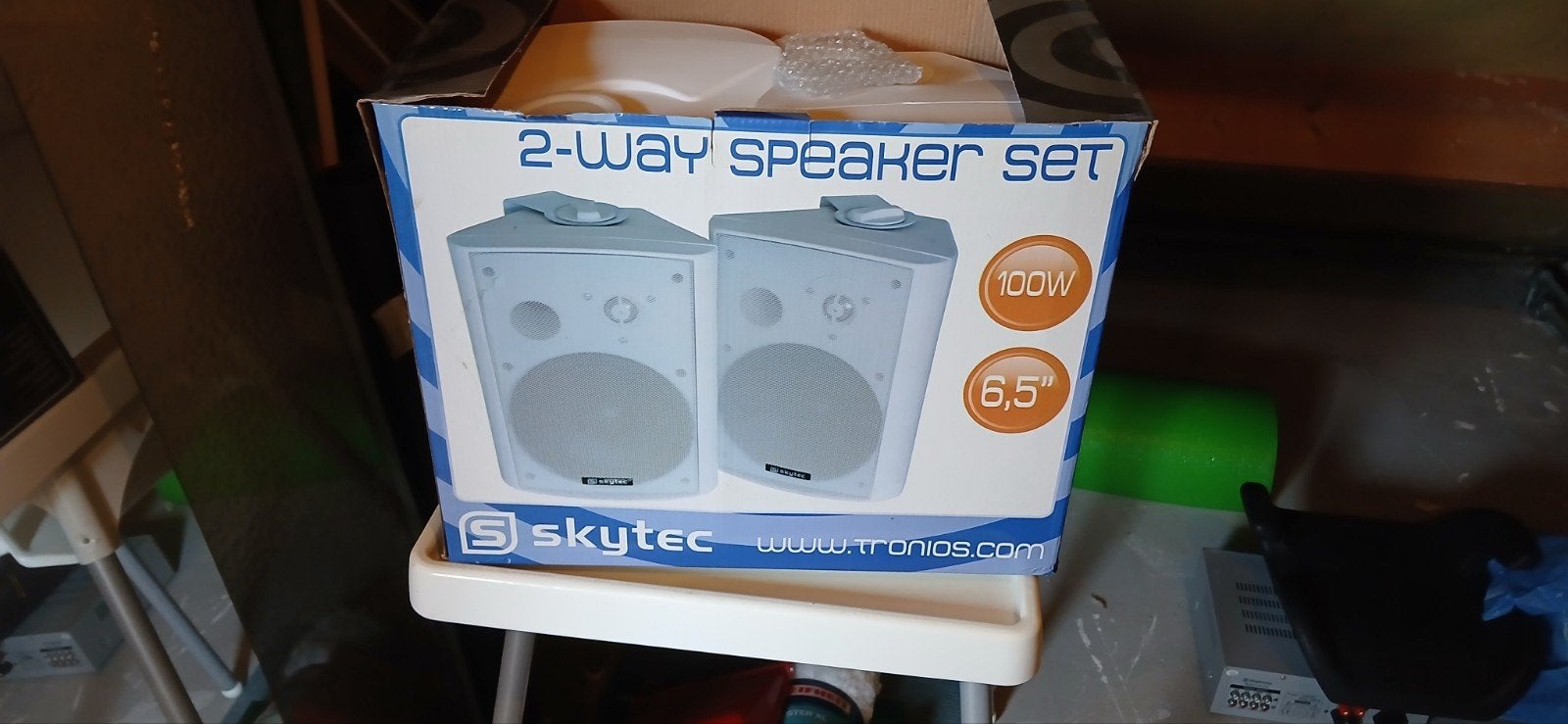 Skytec 2-weg 100W Speaker Set - Wit, Audio, Tv en Foto, Luidsprekers, Overige merken, Stereo speakers, Nieuw, Ophalen of Verzenden