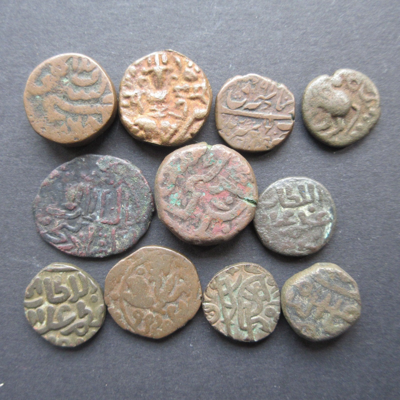 Lotje Koperen Munten India (11x) ca 400VC tot 1800, Verzenden, Zuid-Azië, Setje