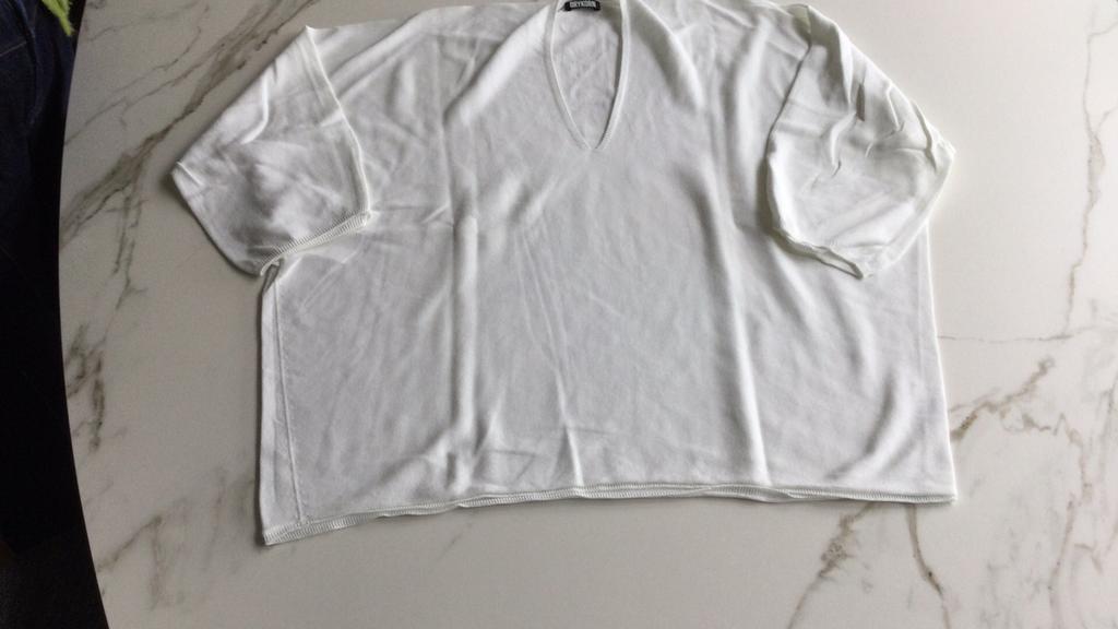 Drykorn, T-shirt mt L wit met 3/4 mouw, Wit, Maat 42/44 (L), Ophalen of Verzenden, Zo goed als nieuw