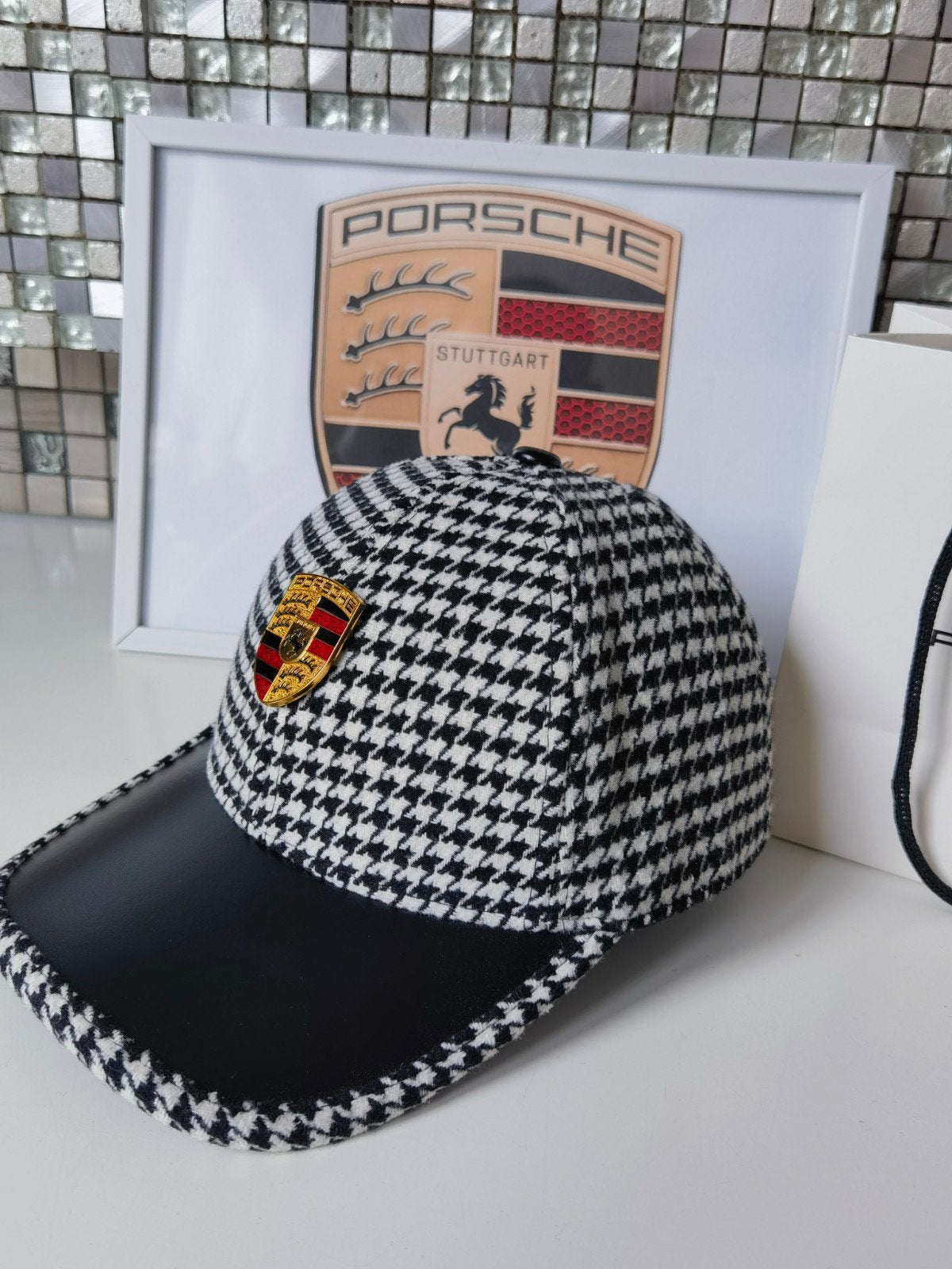 nieuw porsche pet met heritage Pepita patroon, Kleding | Dames, Ophalen of Verzenden, Nieuw, One size fits all