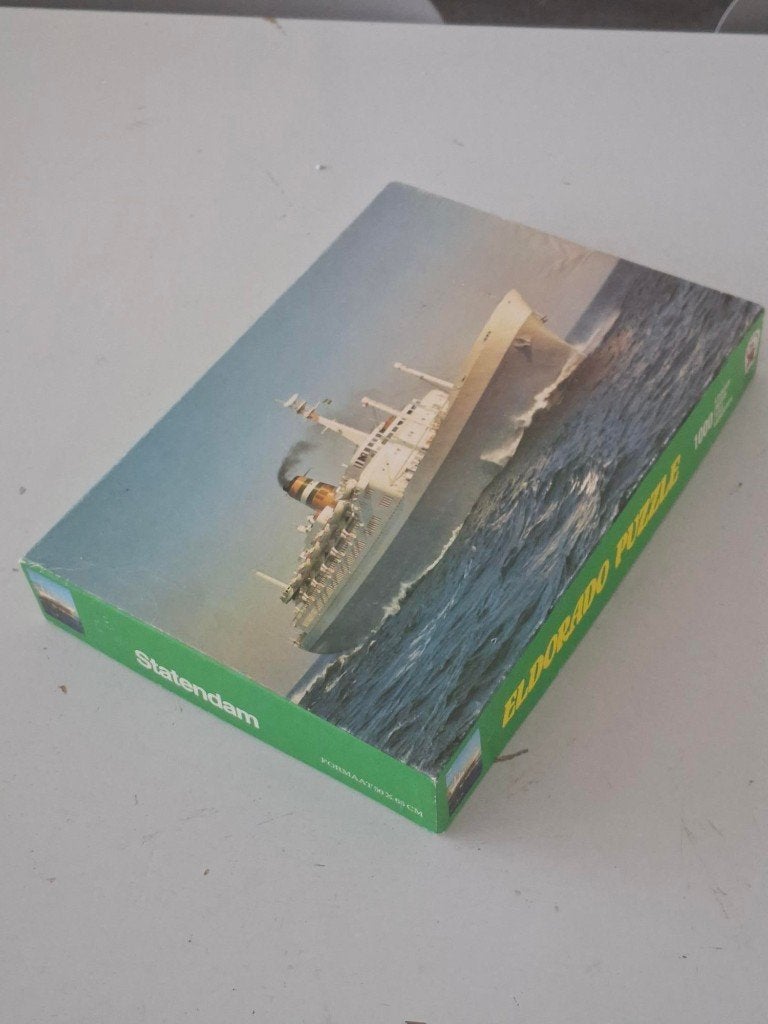 Vintage Holland America Line SS Statendam puzzel stoomboot, Verzamelen, Ophalen of Verzenden, Gebruikt, Motorboot, Overige typen