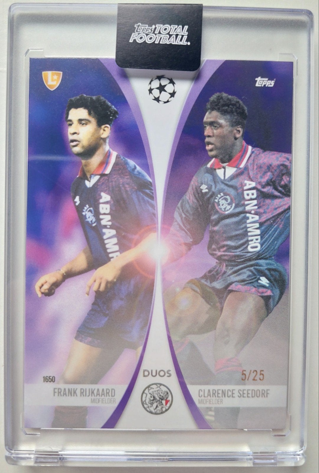 Frank Rijkaard & Clarence Seedorf 5/25 Topps Total Football, Ophalen of Verzenden, Zo goed als nieuw, Ajax, Spelerskaart