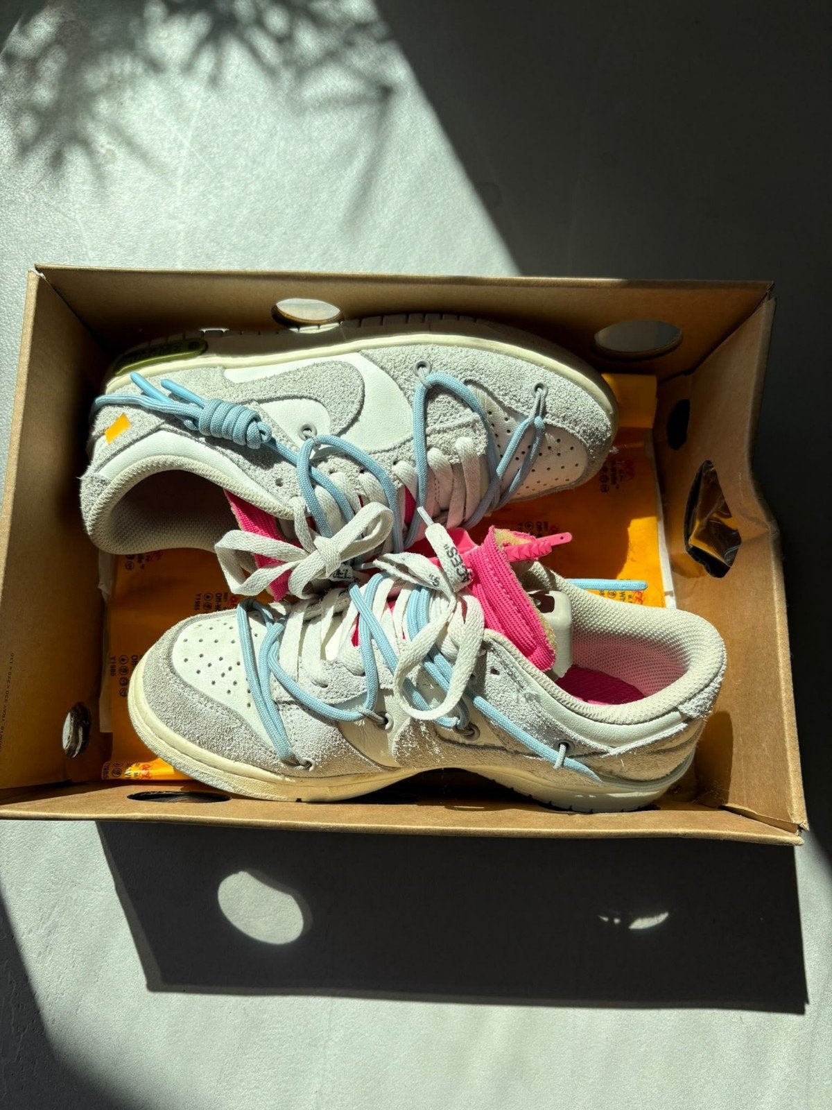 Nike x Off-White Dunk Low - Exclusieve Sneakers 1 op 1, Verzenden, Wit, Nike, Sneakers of Gympen